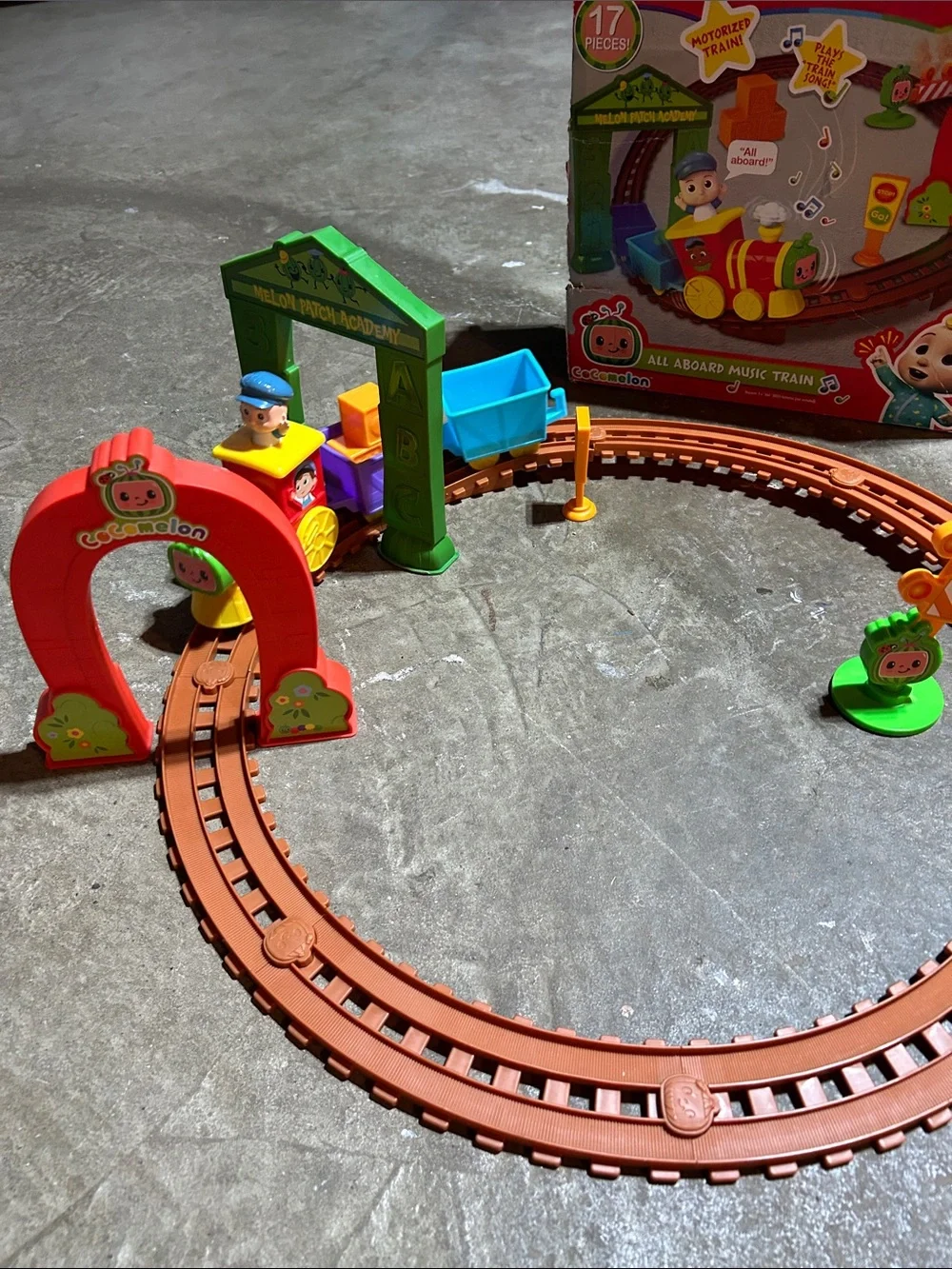 CoComelon All Aboard Music Train - Red & Yellow Motorized Train Toy